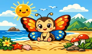 The First Flight of Baby Butterfly