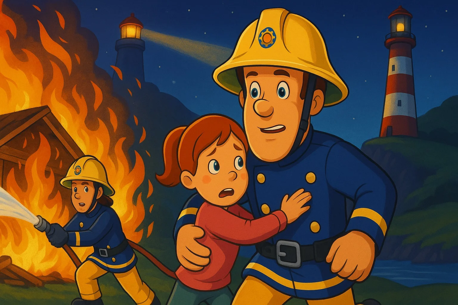 Fireman Sam’s Courageous Night Rescue – A Tale of Bravery and Heart