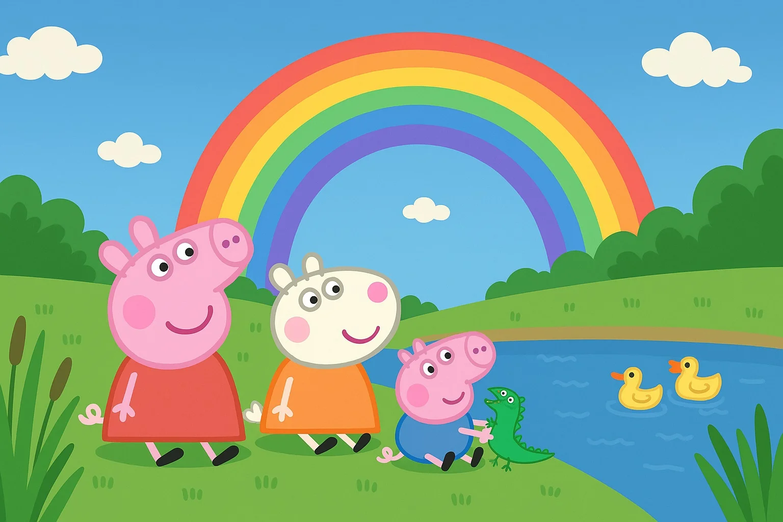Peppa Pig Bedtime Story: The Secret Rainbow Song