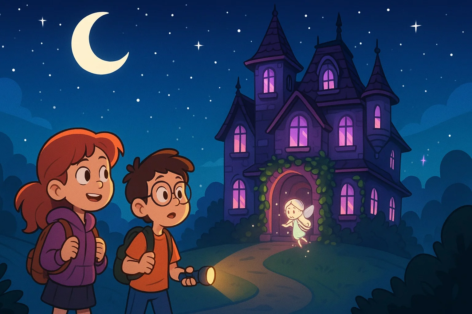 The Enchanted Mansion of Moonlight Hill – A Magical Haunted-Style Kids Adventure Story