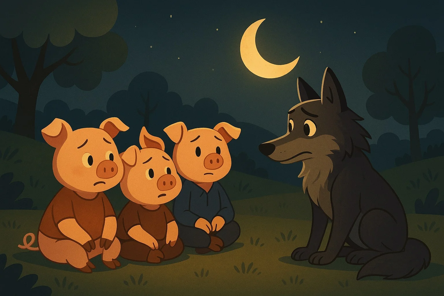 Bedtime Story: The Three Little Pigs and the Night of Courage